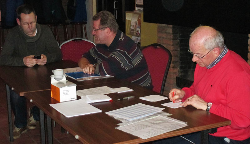 De organisatoren en presentatoren Wielerquiz 2014